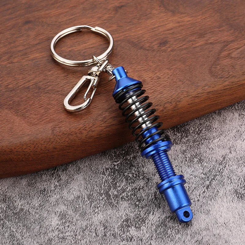 π Mini Shock Absorber Keychain β Functional Suspension Style!