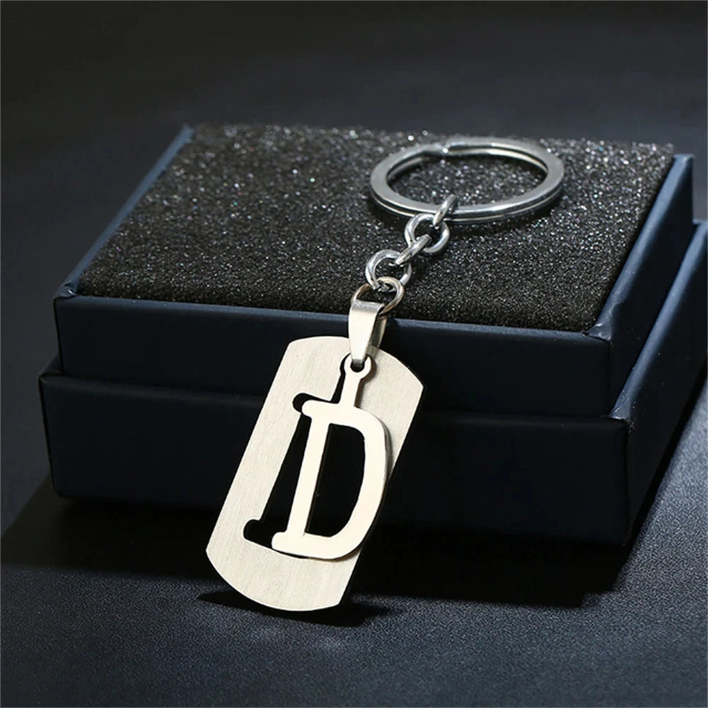Stainless Steel A-Z Letters Keychain