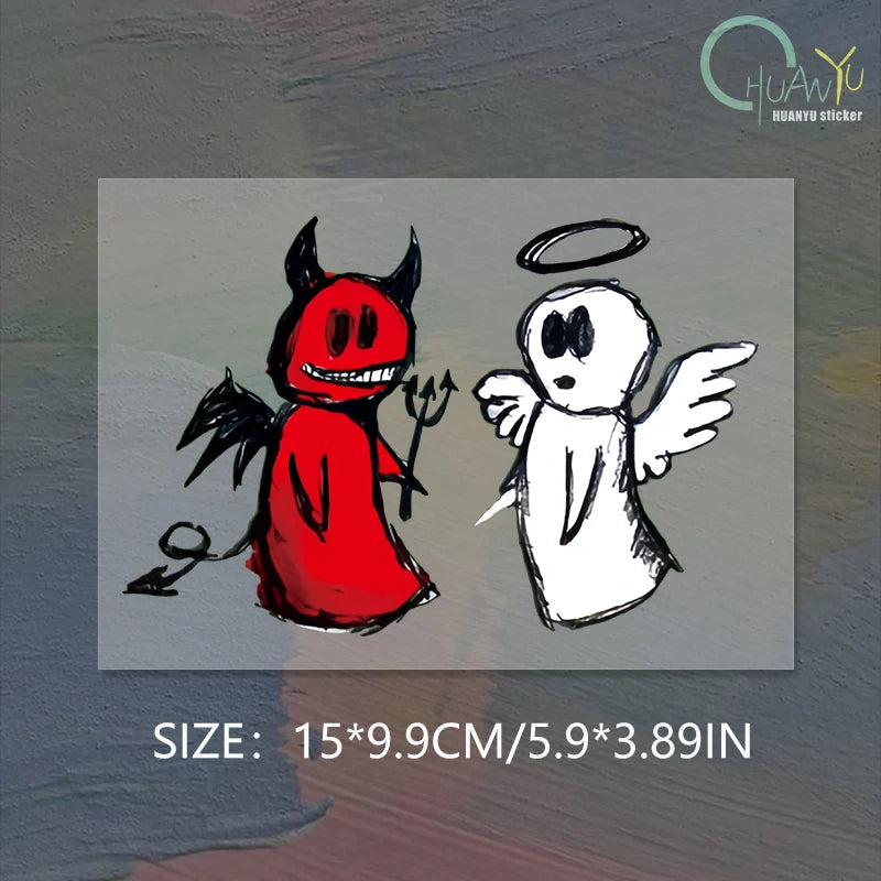 Devil & Angel Car Decal