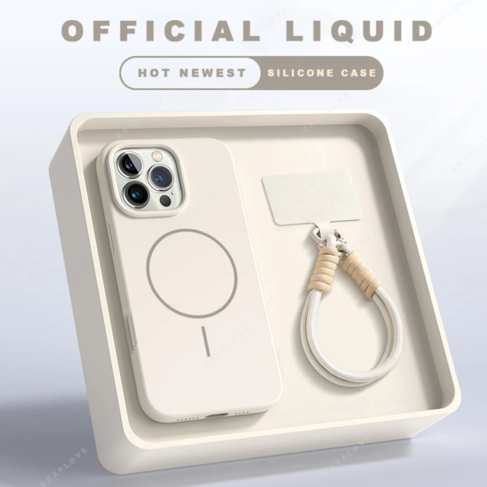 π± Official Liquid Silicone Case with Lanyard β Soft Touch, Strong Grip πΌ