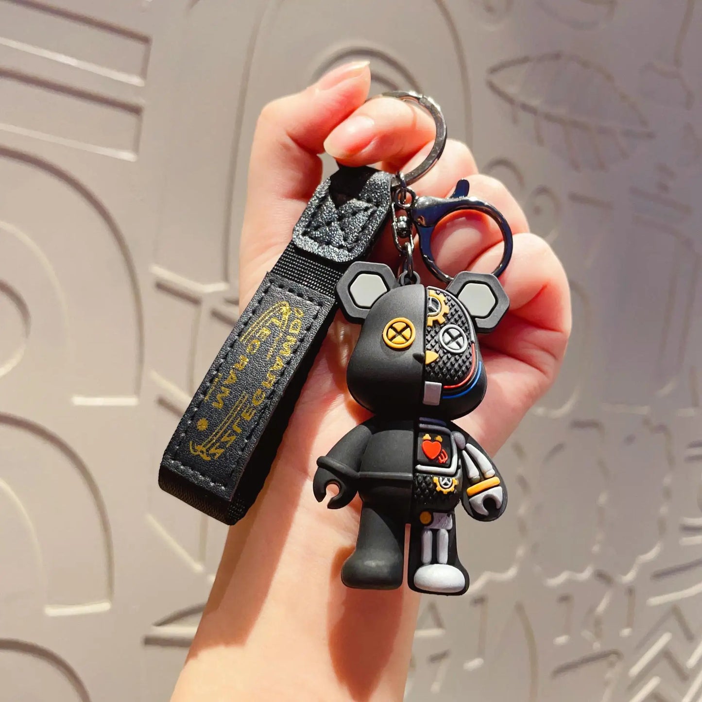 ๐งธ Cyber Bear Keychain โ Futuristic Style with Personality!