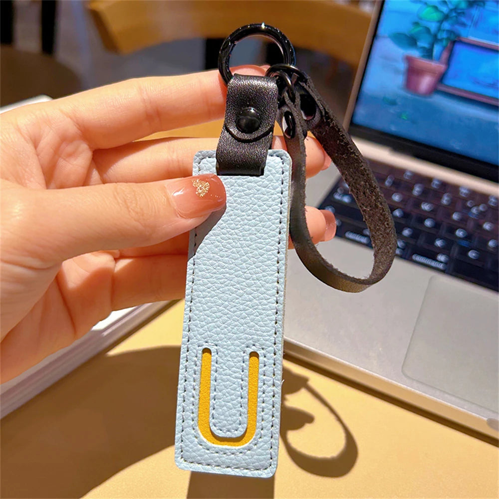 Custom Leather Initial Keychain