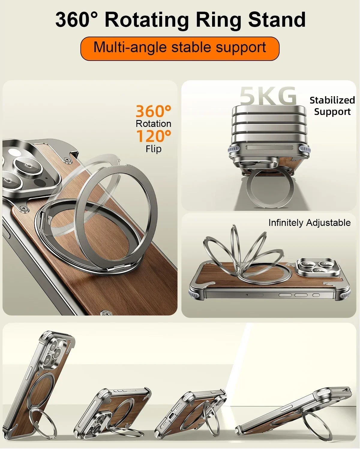 High quality Rotating Ring Stand Case for an iPhone