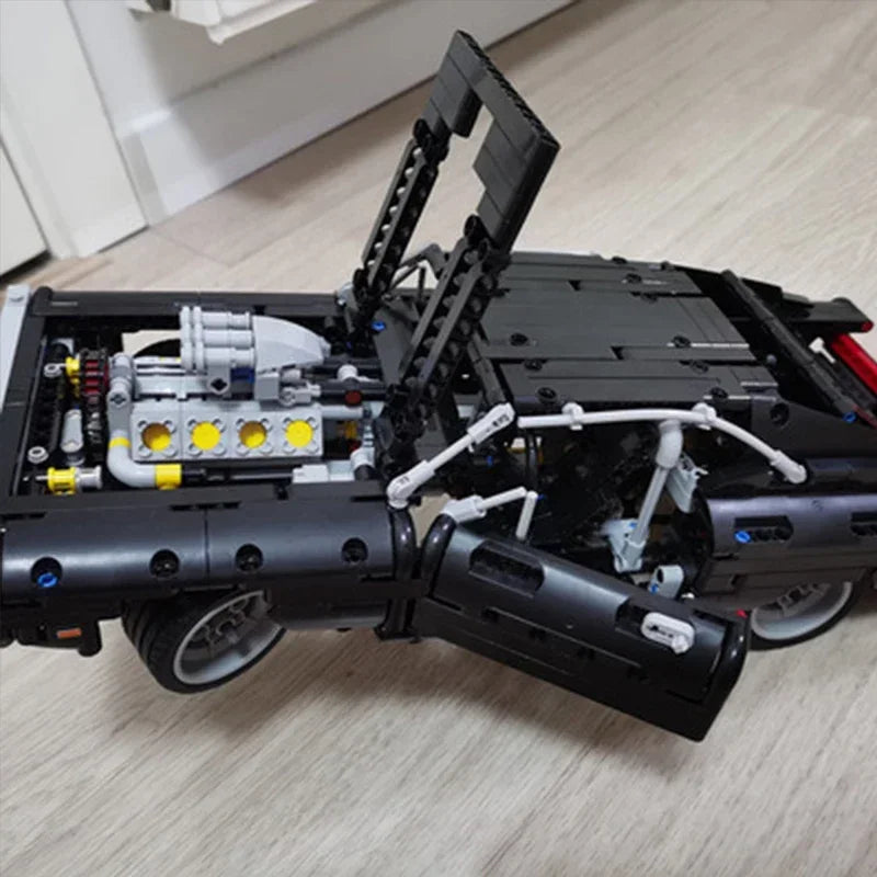 1077PCS Technical Racing Car Building Block Model — High Difficulty