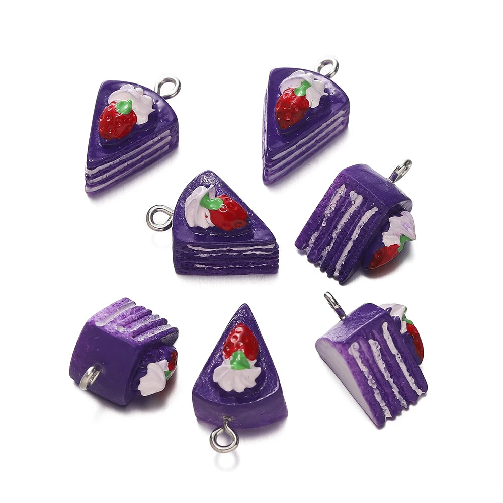 🍰✨Miniature Cake Slice Charms – Sweeten Your Style! ✨🍰