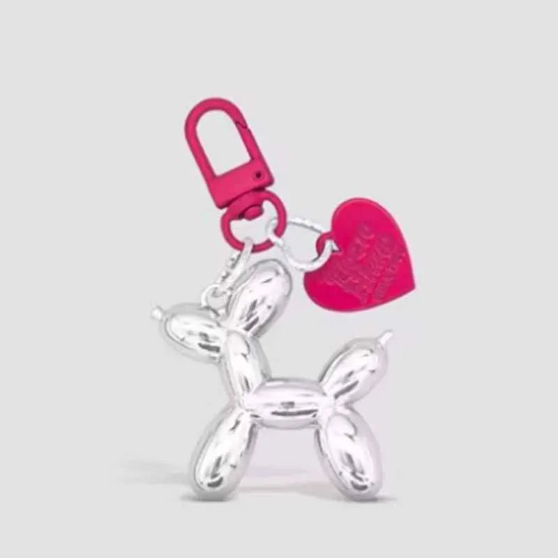 Metallic Ballon Dog Keychain