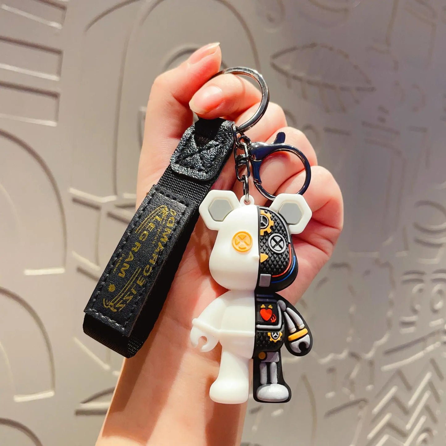๐งธ Cyber Bear Keychain โ Futuristic Style with Personality!