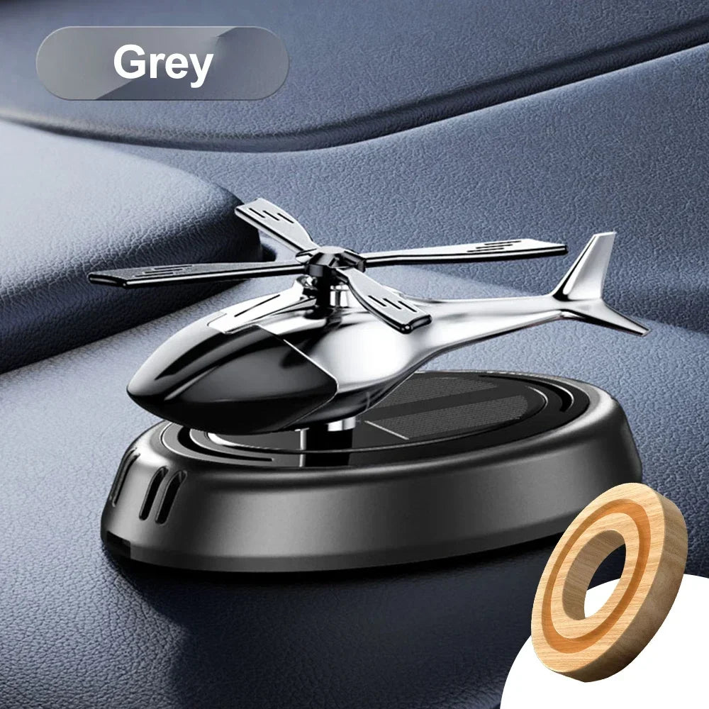 π Solar Car Air Freshener β Helicopter Design | Aromatherapy & Odor Removal