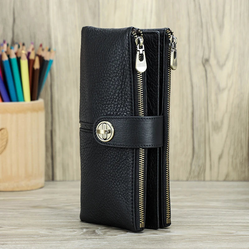 ๐ Luxury Genuine Leather Wallet for Women โ Elegance in Every Detail