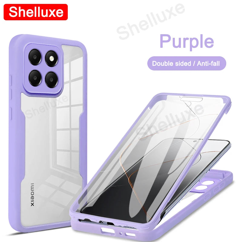 📱Shelluxe 360° Full-Body Magnetic Phone Case – Dual-Sided Glass Protection
