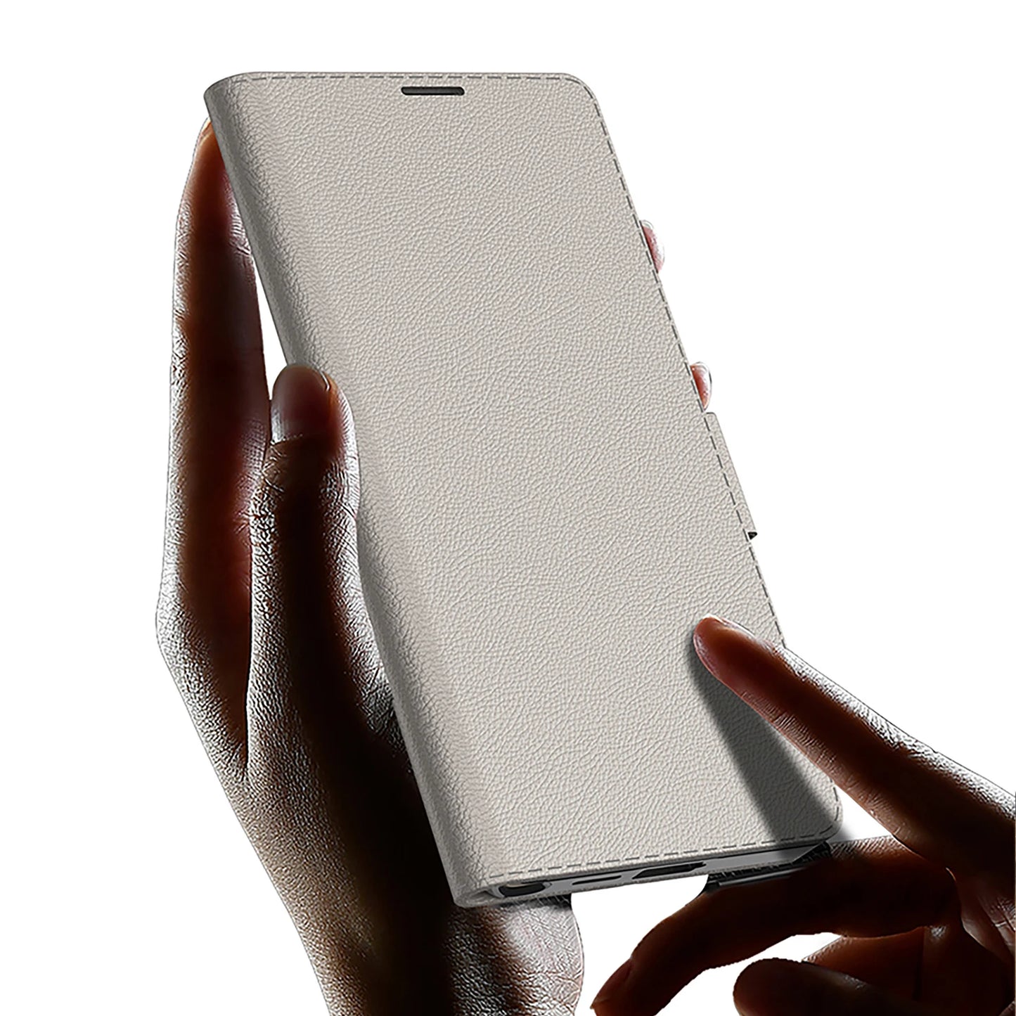 Magnetic Plating Leather Phone Case For Samsung Galaxy S25 Ultra Luxury Flip Stand Hard Back S25Ultra Anti-fall Protective Cover