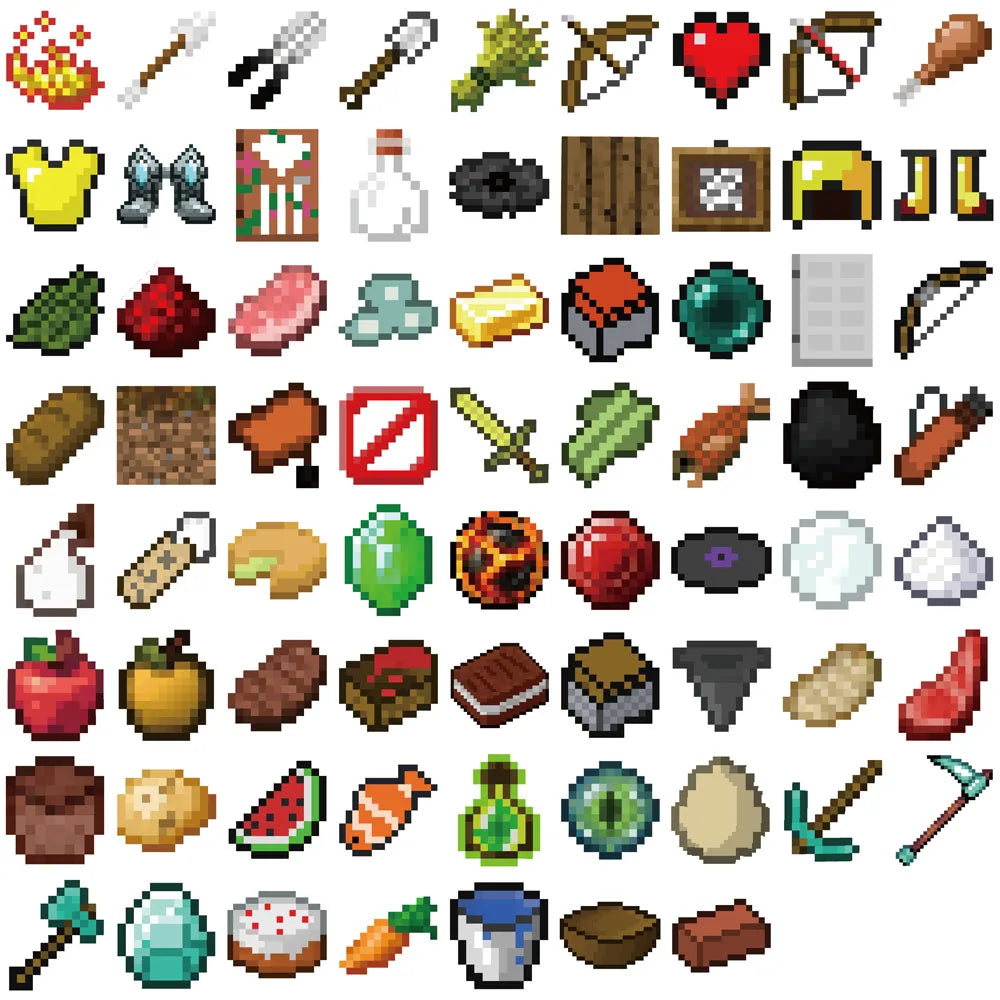 ๐ฎโจ PixelCraft Sticker Pack ๐งฉ๐ช