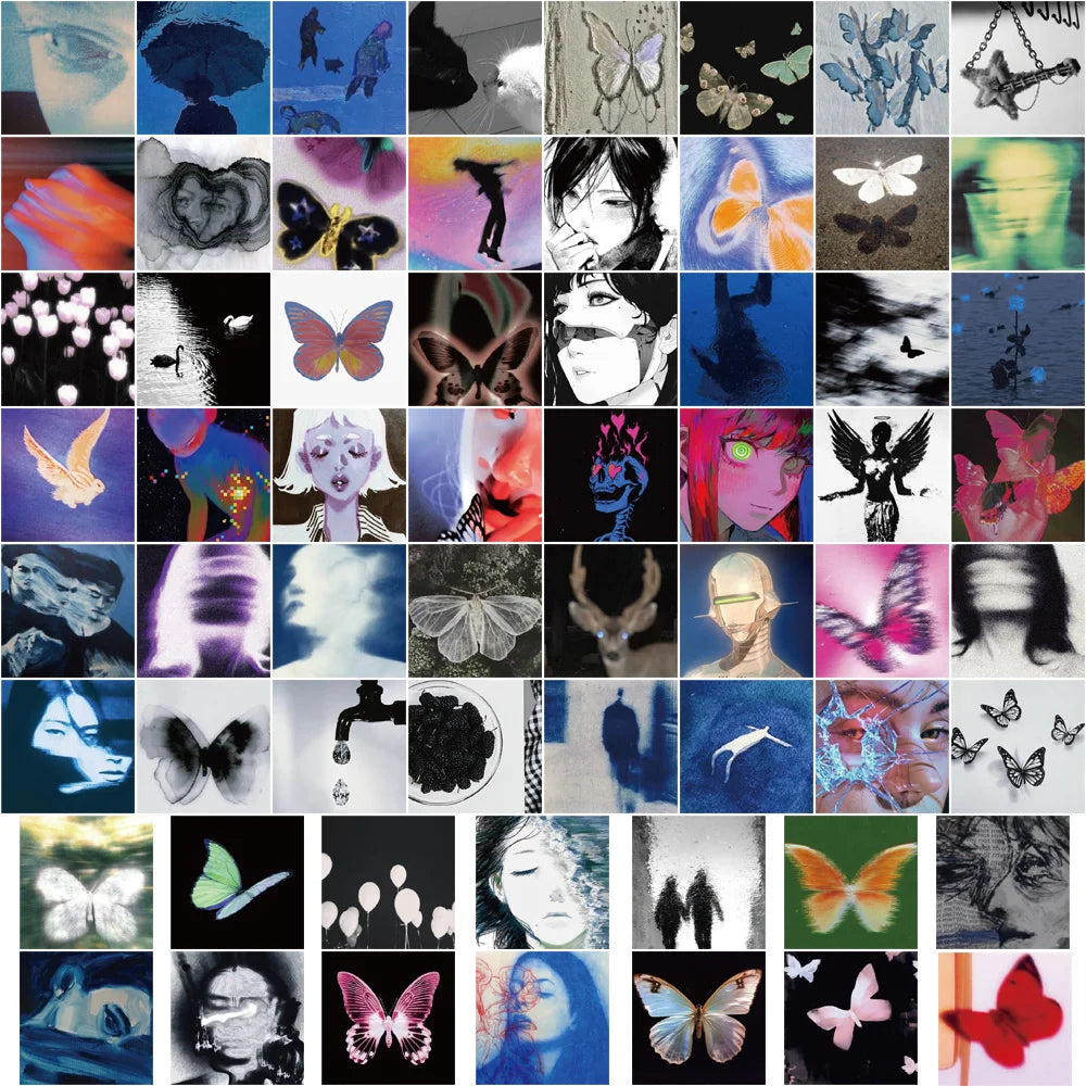 β¨ "Ethereal Aesthetic Collage β Butterfly & Portrait Art Set" β¨