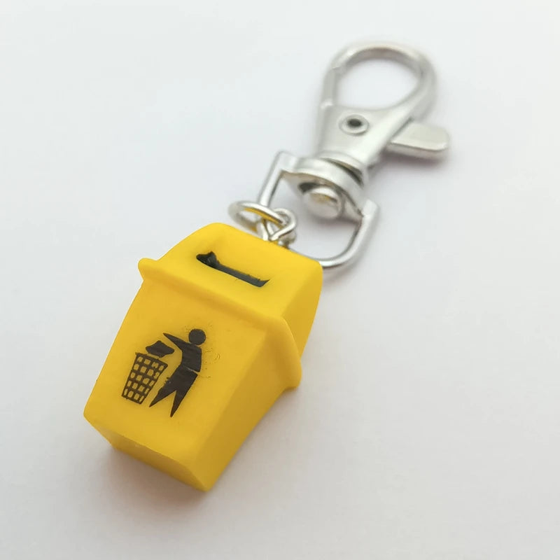 Mini Trash Can Keychain – Fun & Quirky Key Holder