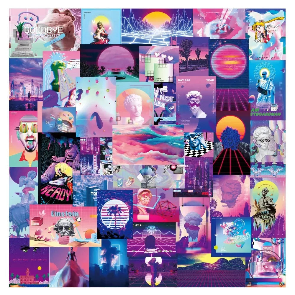 🌌✨ "Aesthetic DreamScape™ Wall Collage Kit" ✨🎨