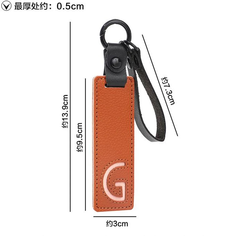 Custom Leather Initial Keychain