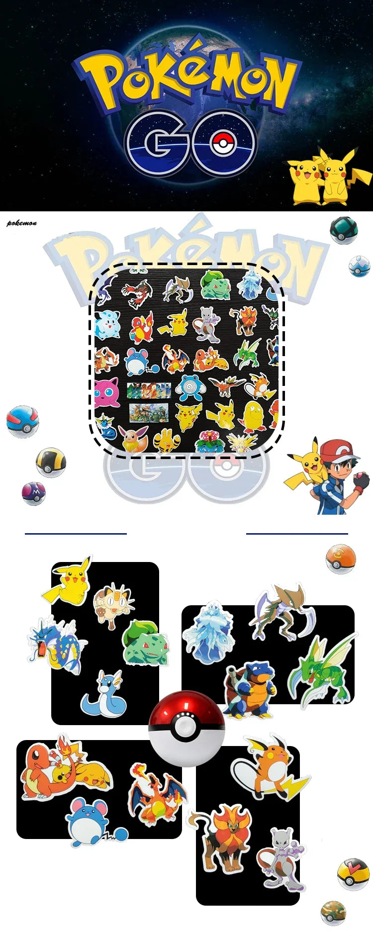 ๐โจ Mega Anime & Gaming Sticker Bundle โ 50pcs โจ๐