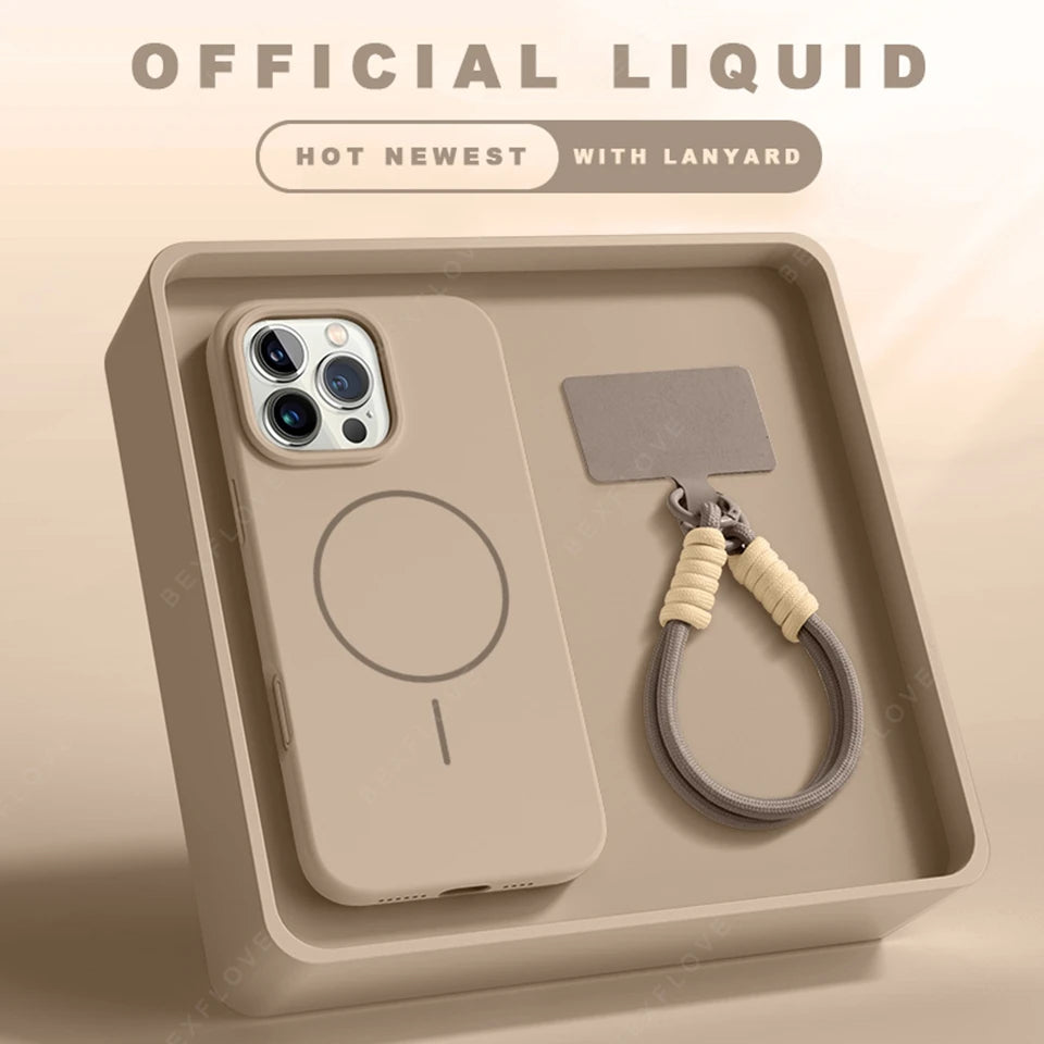 π± Official Liquid Silicone Case with Lanyard β Soft Touch, Strong Grip πΌ