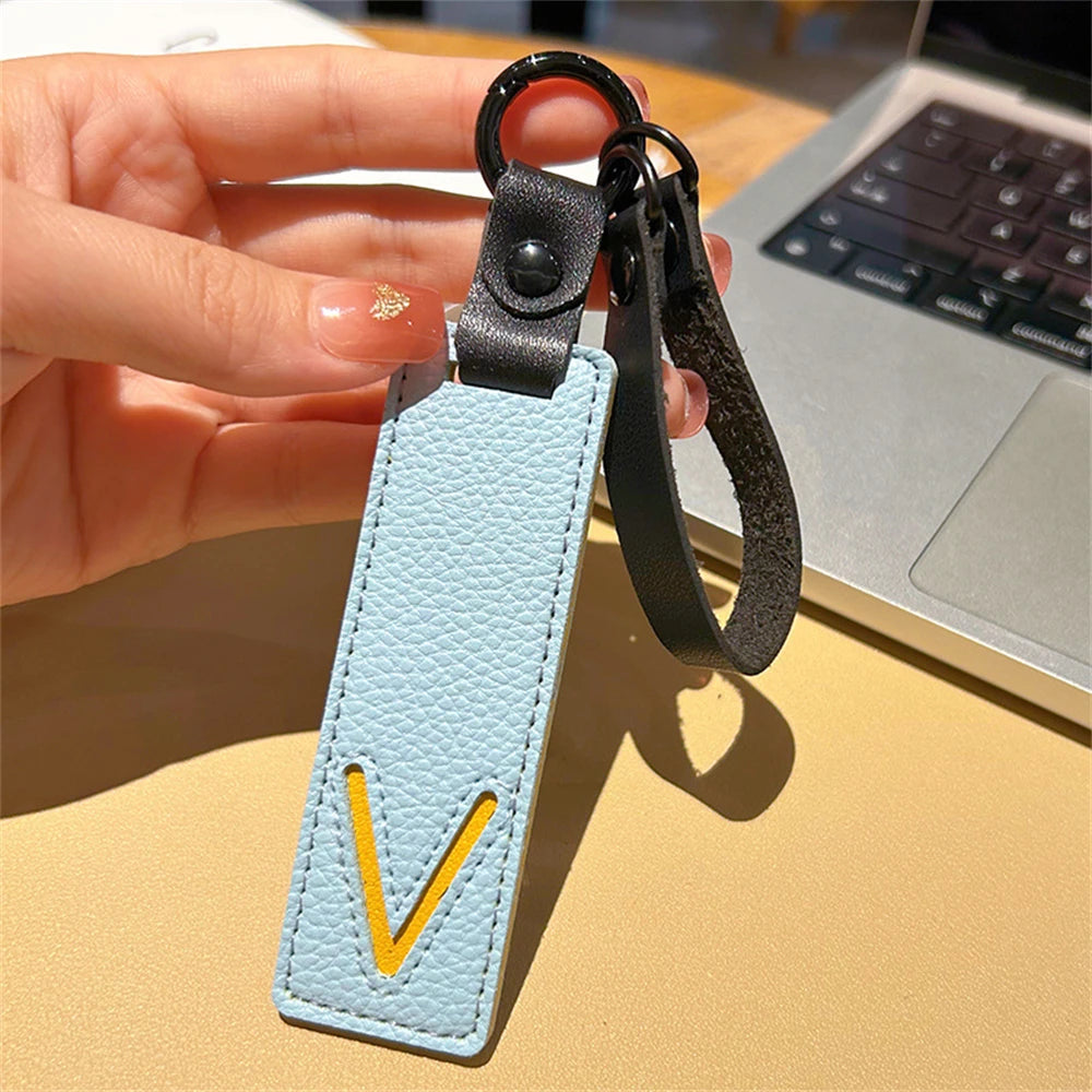 Custom Leather Initial Keychain
