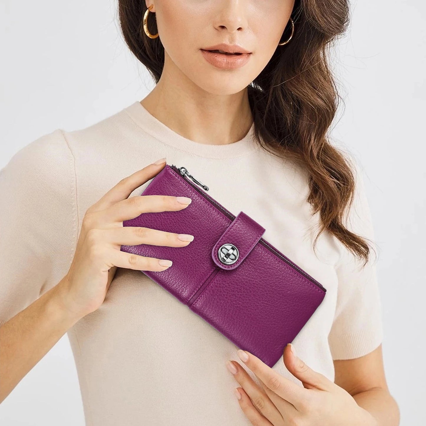 ๐ Luxury Genuine Leather Wallet for Women โ Elegance in Every Detail