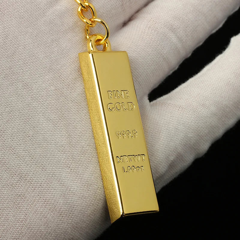 Gold Bar Keychain