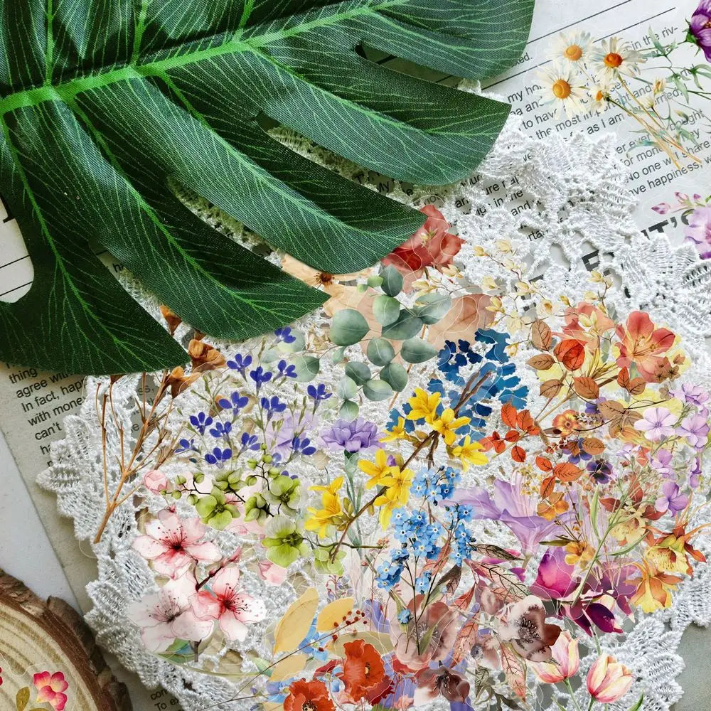 🌸✨Whimsical Wildflower Sticker Set/50pcs ✨🌼
