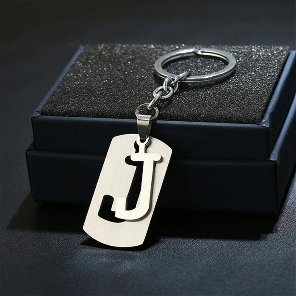 Stainless Steel A-Z Letters Keychain
