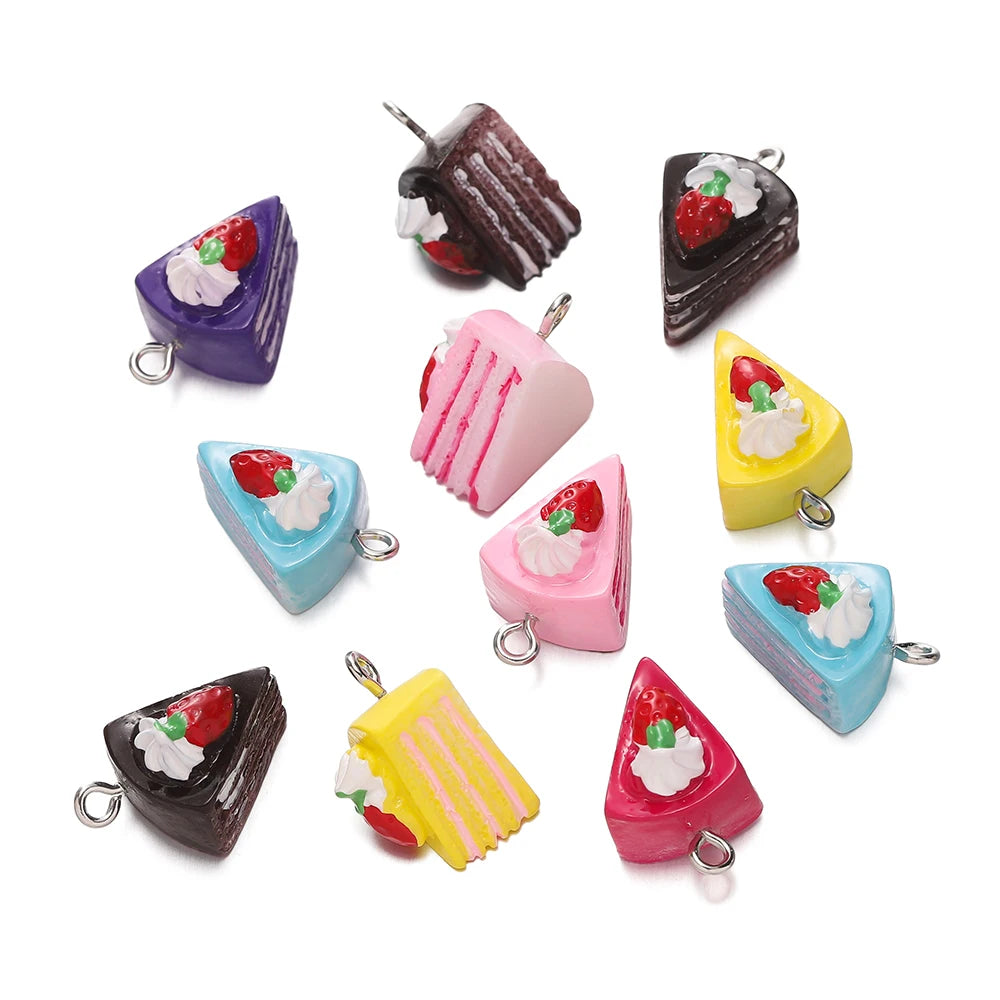 🍰✨Miniature Cake Slice Charms – Sweeten Your Style! ✨🍰