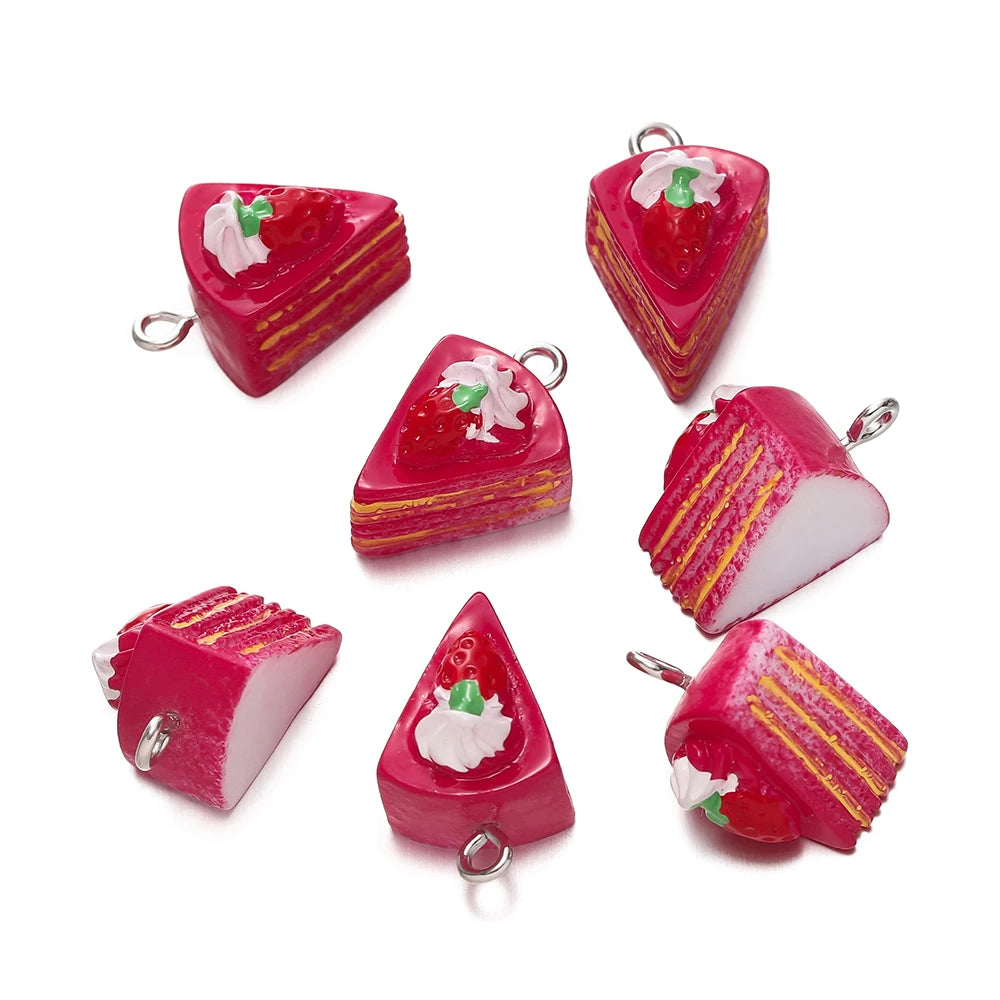 🍰✨Miniature Cake Slice Charms – Sweeten Your Style! ✨🍰