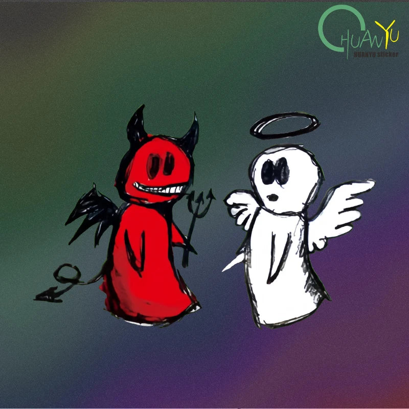 Devil & Angel Car Decal