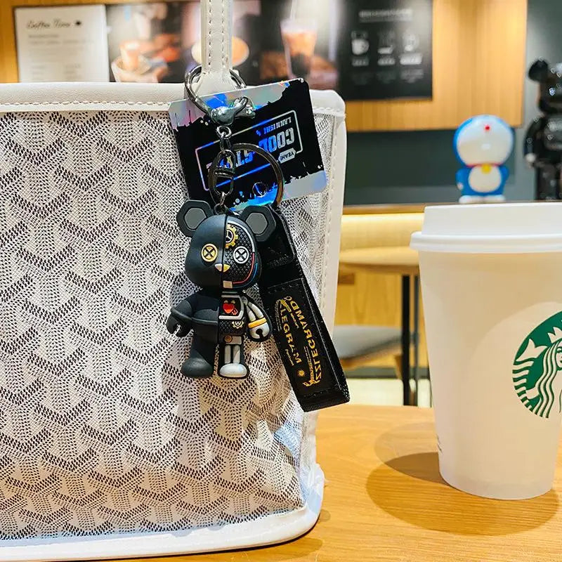 ๐งธ Cyber Bear Keychain โ Futuristic Style with Personality!