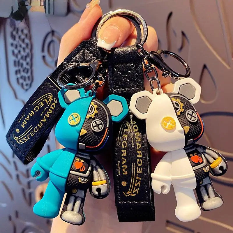 ๐งธ Cyber Bear Keychain โ Futuristic Style with Personality!