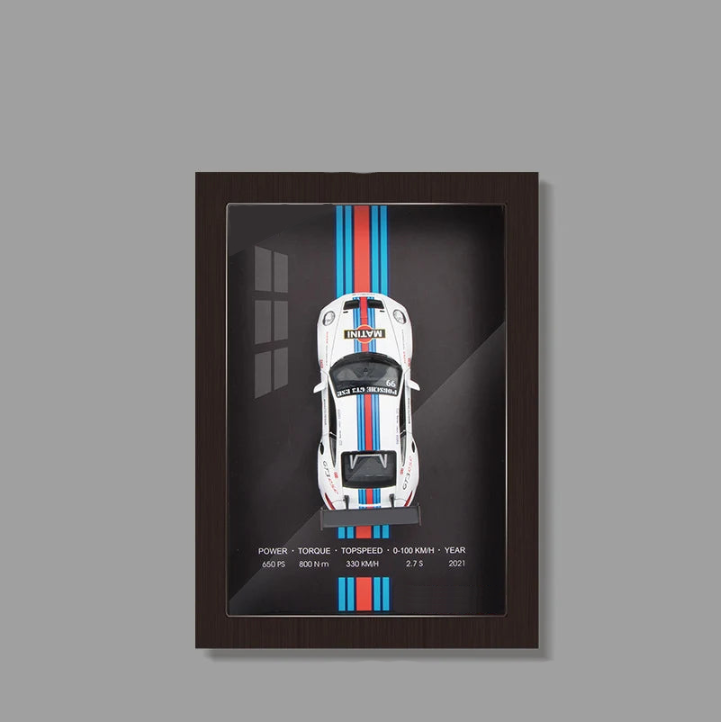 ๐ผ๏ธ 1:32 Framed 3D Sports Car Model โ Metal Racing Art for Display & Gifts ๐