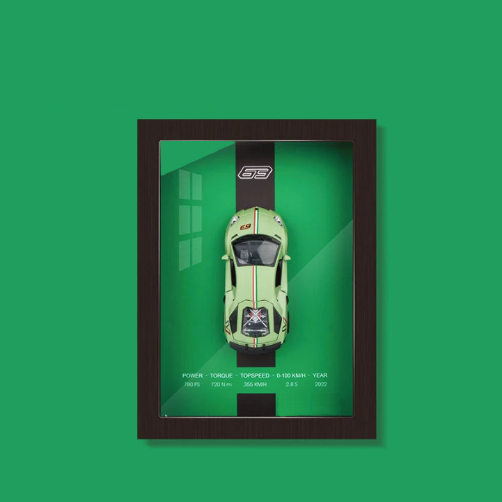 ๐ผ๏ธ 1:32 Framed 3D Sports Car Model โ Metal Racing Art for Display & Gifts ๐