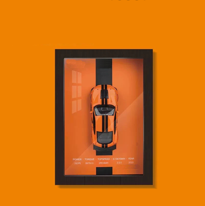 ๐ผ๏ธ 1:32 Framed 3D Sports Car Model โ Metal Racing Art for Display & Gifts ๐