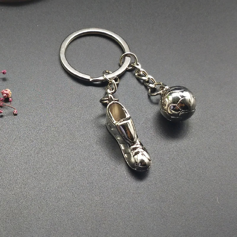 Mini Soccer Shoe And Ball  Keychain