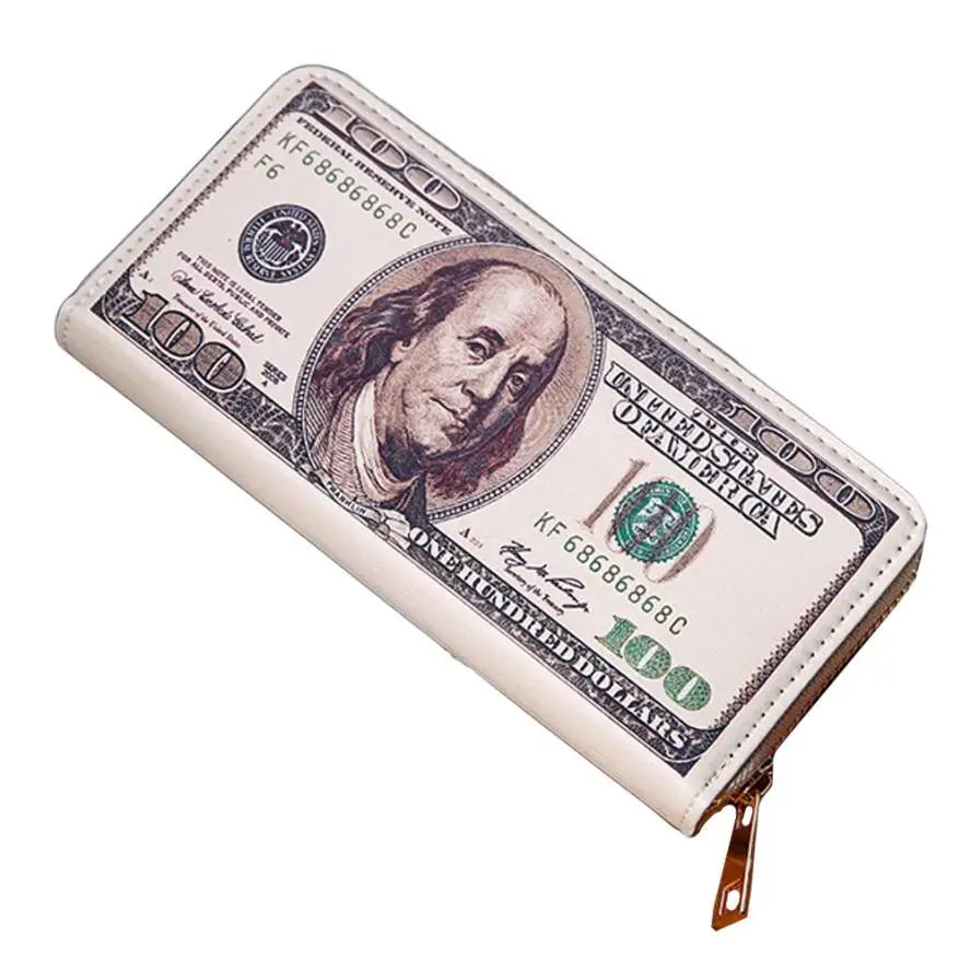 Money Print PU Leather Wallet