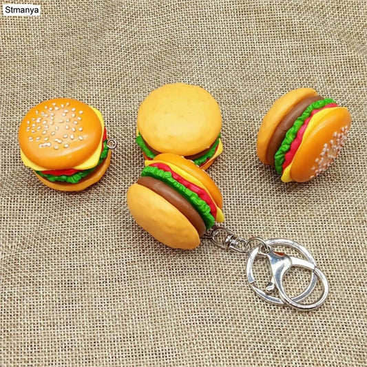 Cheesy Charm Burger Keychain