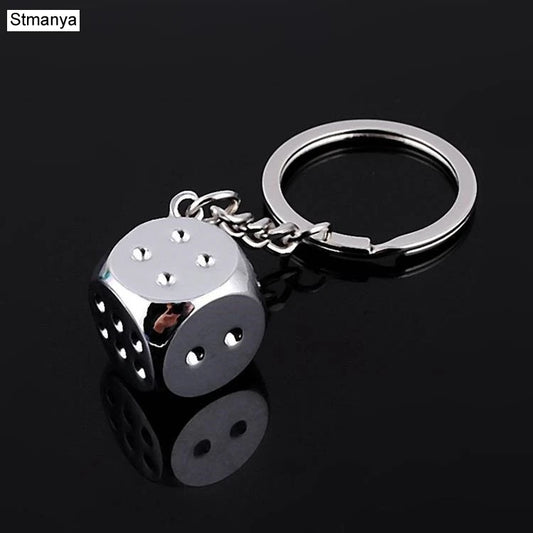 🎸🎲 Cool Metal Keychains – Guitar & Dice Edition