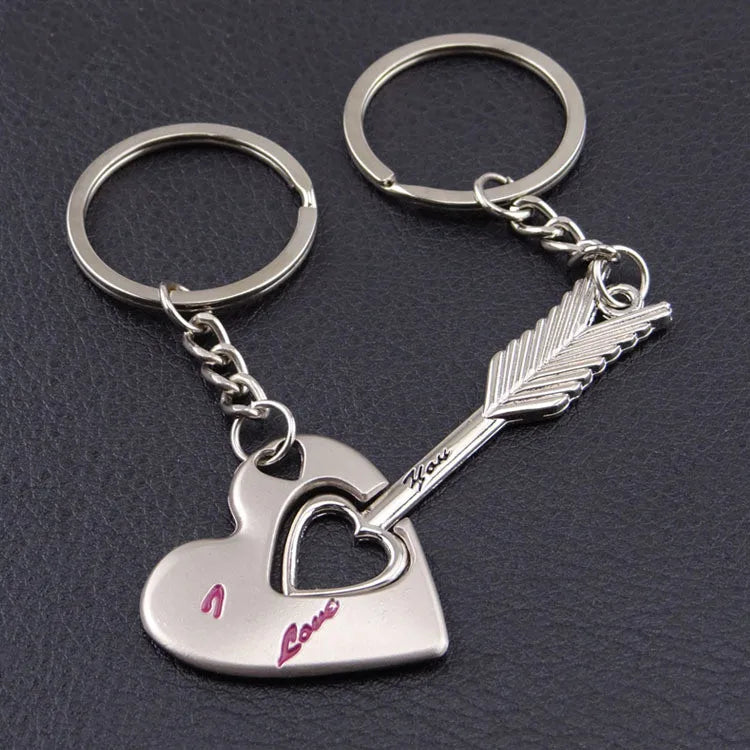 Love Lock Heart Keychain