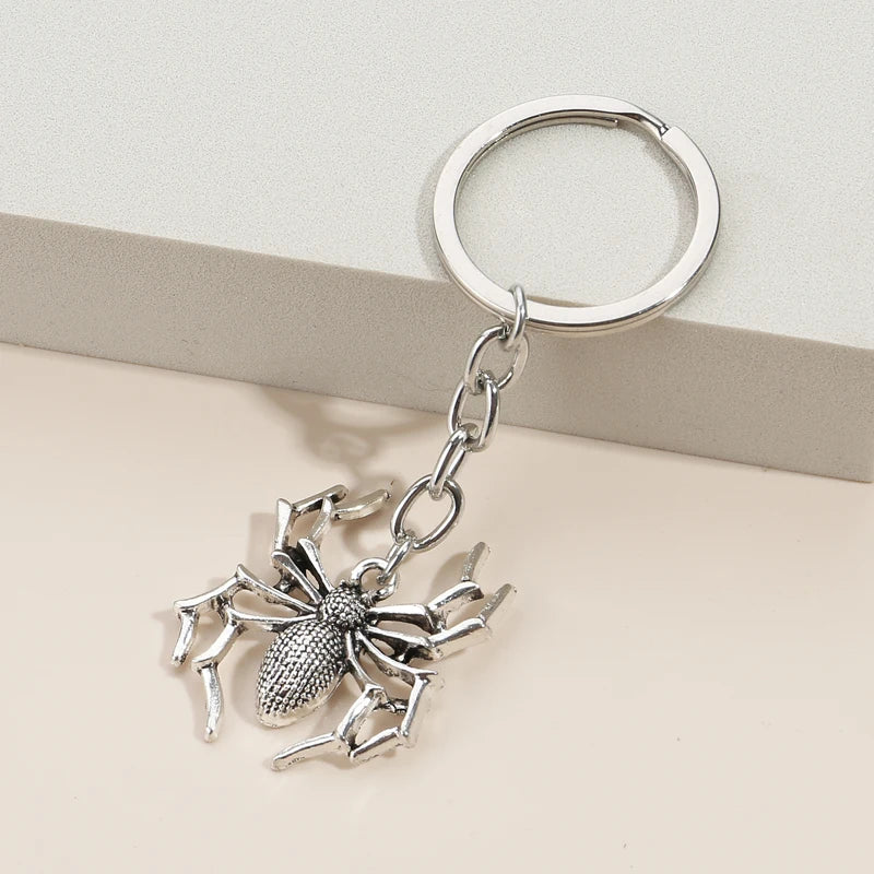 Metal Spider Keychain