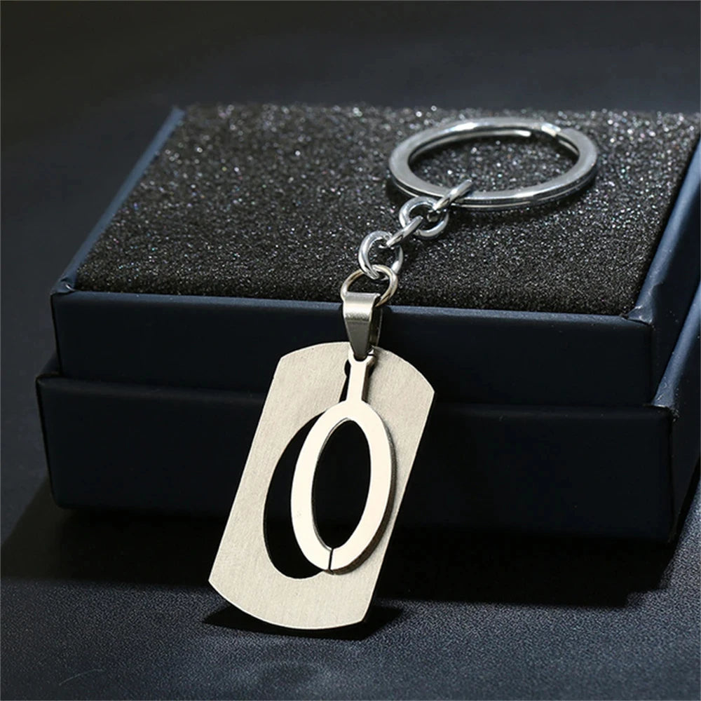 Stainless Steel A-Z Letters Keychain