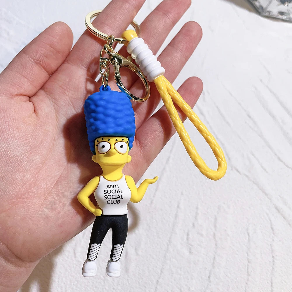 Cute Simpson's Character Keychains – Fun & Stylish Accessories!