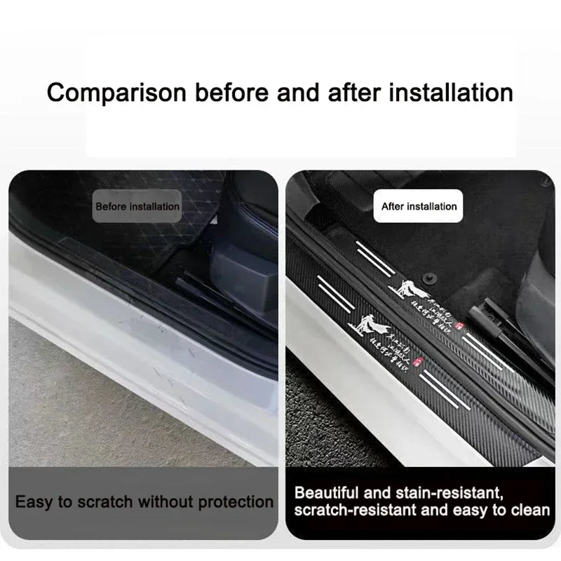 LED Illuminated Car Door Sill Protectors - GTI Edition