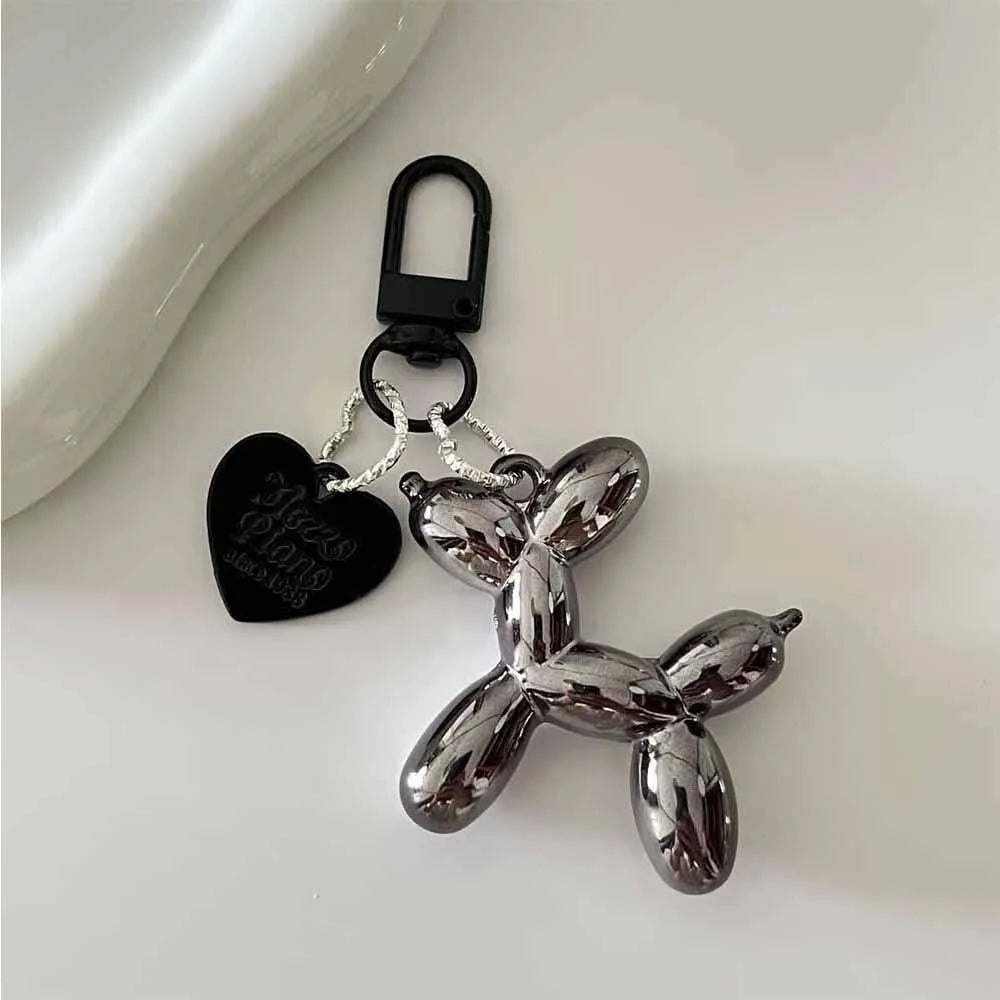 Metallic Ballon Dog Keychain