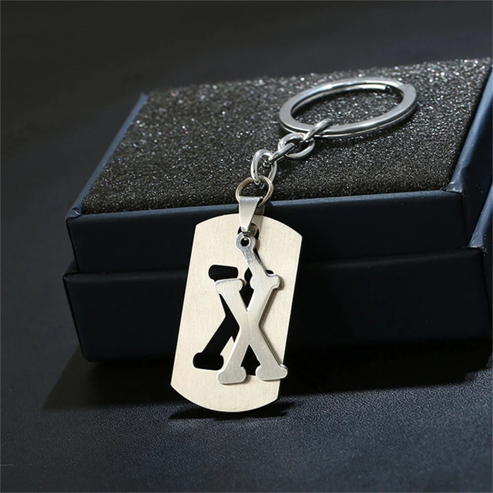 Stainless Steel A-Z Letters Keychain