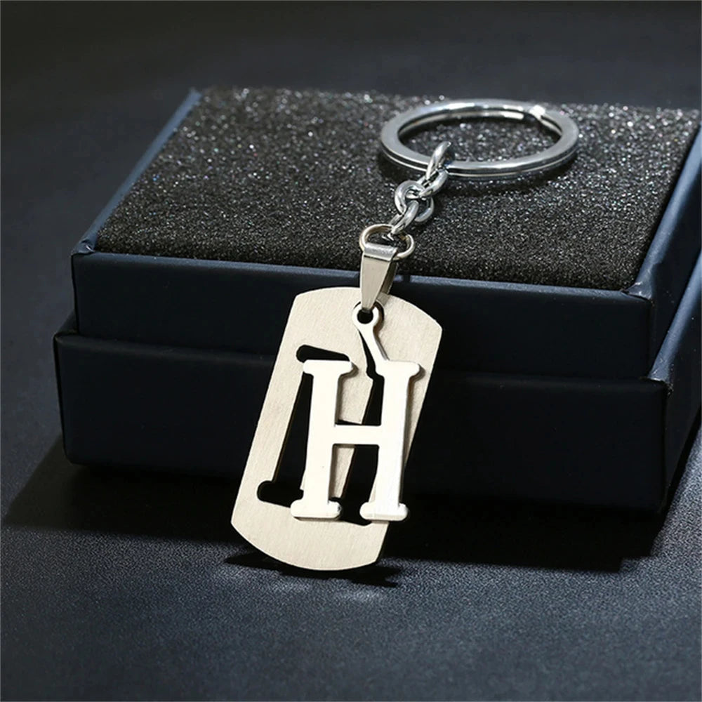 Stainless Steel A-Z Letters Keychain