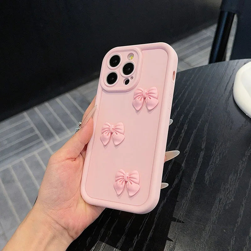 3D Pink Bow Tie Phone Case