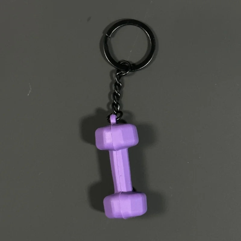 Barbell Keychain