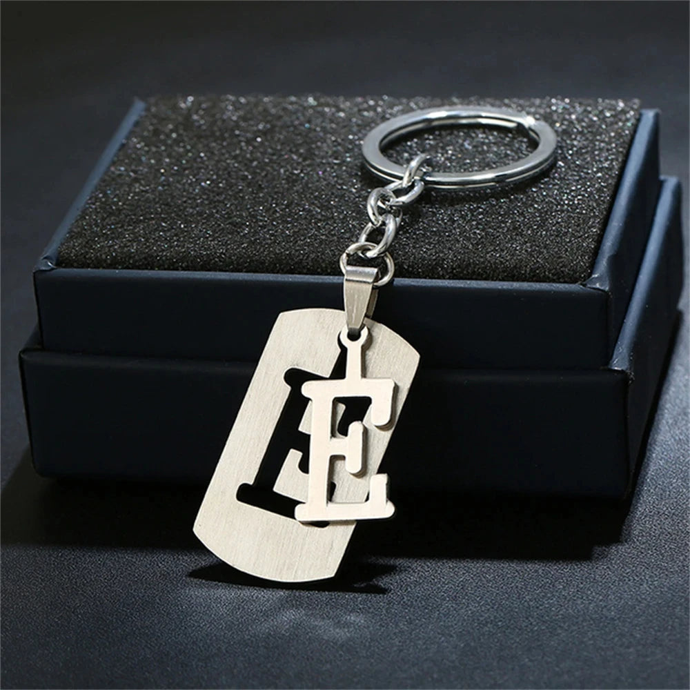 Stainless Steel A-Z Letters Keychain